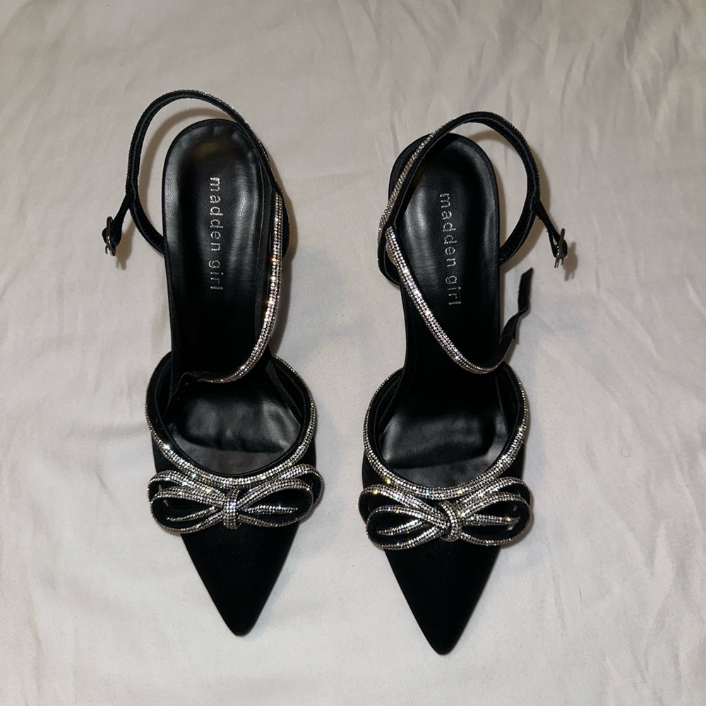 Maiden Girl Satin Sling Back Heels